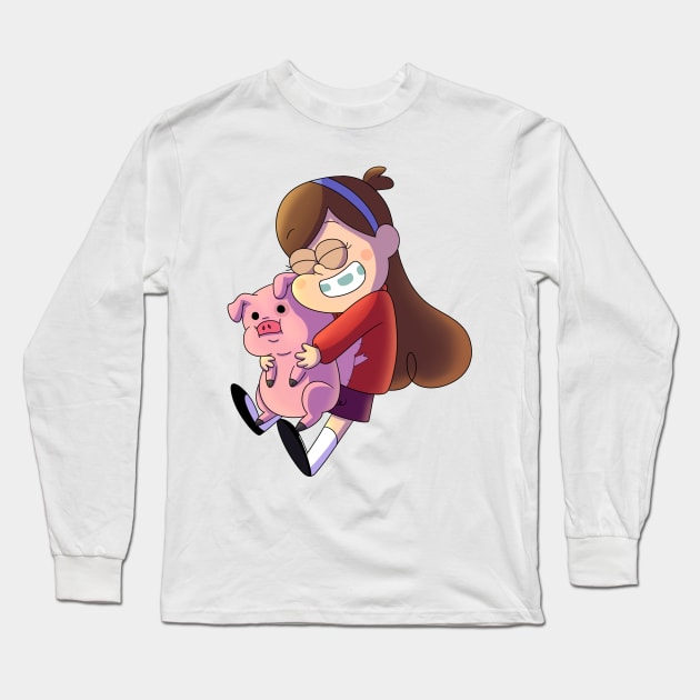 Mabel and Waddles Long Sleeve T-Shirt by archervale